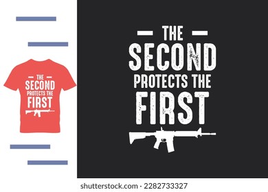 The second protects first t shirt design 
