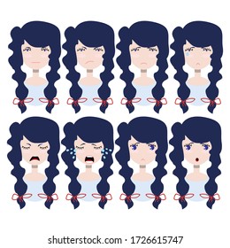 Second set with cute Petty. Emoji.Vector