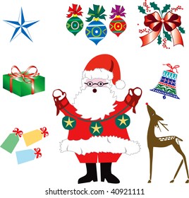 Second Set of eight Christmas or Holiday Icons. Vector Illustration.