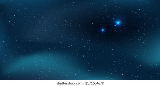 Second star to the right. Star universe background. Vector illustration.