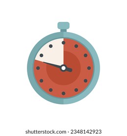 Second stopwatch icon flat vector. Watch timer. Countdown clock isolated