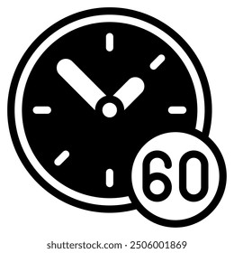 Second Time and Date icon illustration