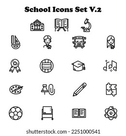 Second volume of set of school icons