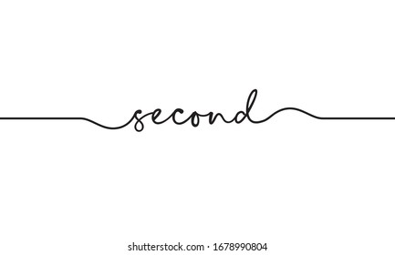 second word handwritten design vector