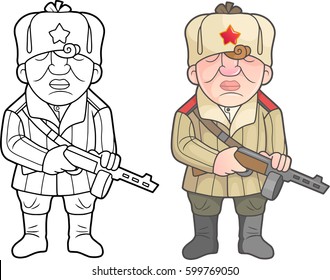Second World War soldiers of the soviet red army