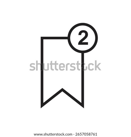 Secondary icon grade two symbol vector template