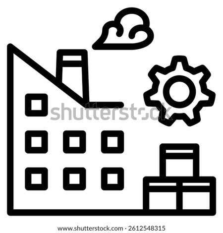 Secondary Industry icon line vector illustration