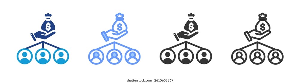 Secondary Offering icon set multiple style collection