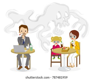 Secondhand Smoke Issue - Public Spaces, Cartoon