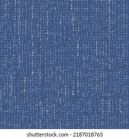 Second-quality cotton fabric. Rough blue cloth background. Distressed knit texture. Seamless pattern.