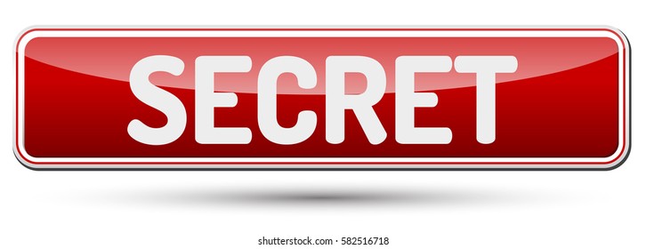 SECRET - Abstract beautiful button with text.