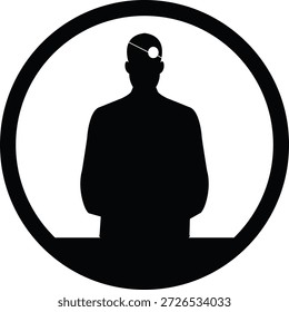 Icono de silueta de agente secreto o hacker anónimo, Perfil de concepto de seguridad cibernética y privacidad