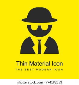 secret agent bright yellow material minimal icon or logo design