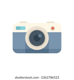 Secret agent camera icon flat vector. Person support. Hotline contact isolated