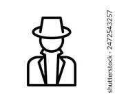 Secret Agent Icon for Espionage and Spy Themes