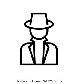 Secret Agent Icon for Espionage and Spy Themes