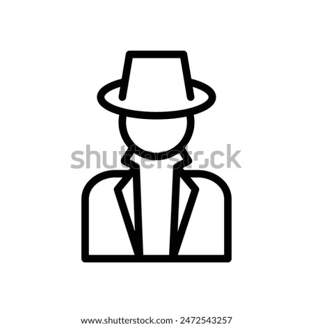 Secret Agent Icon for Espionage and Spy Themes