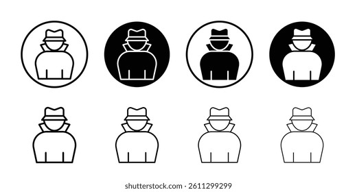 Secret agent icon Flat illustration sign