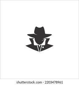 Secret Agent Icon Logo Design Illustration Template