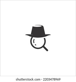 Secret Agent Icon Logo Design Illustration Template