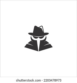 Secret Agent Icon Logo Design Illustration Template