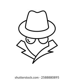 Secret agent icon Vector logo set flat