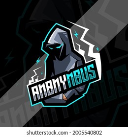 Secret anonymous mascot logo esport templates