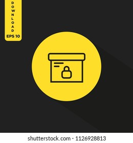 Secret box vector icon