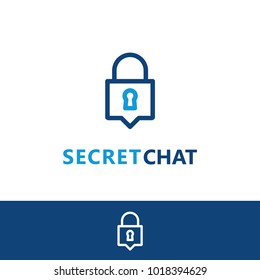 Secret chat logo icon template