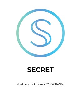 Secret Cryptocurrency coin icon. SCRT coin symbol. Cryptocurrency vector icon. Flat Vector illustration - Vector