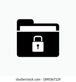 Icono de datos secretos. Símbolo de acceso bloqueado - Plantilla de logotipo vector. 