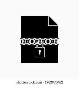 Secret Data Icon. Locked Access Symbol - Vector Logo Template. 