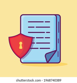 secret document concept symbol vector illustration in flat style