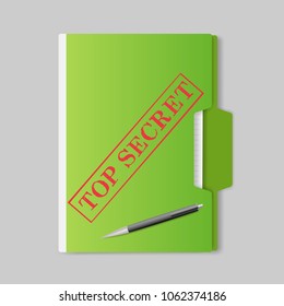 secret document. folder for papers. vector illustration
