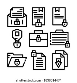 secret document icon or logo isolated sign symbol vector illustration - Collection of high quality black style vector icons
