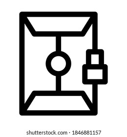 icono de documento secreto o logotipo símbolo de signo aislado ilustración vectorial - Colección de iconos vectoriales de estilo negro de alta calidad
