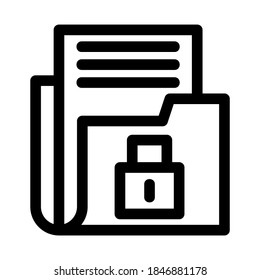 secret document icon or logo isolated sign symbol vector illustration - Collection of high quality black style vector icons
