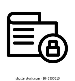 secret document icon or logo isolated sign symbol vector illustration - Collection of high quality black style vector icons
