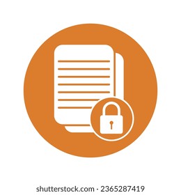 Sicherheitssymbol für geheime Dokumente, Vektorgrafik-Symboldesign