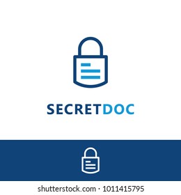 Secret document. Vector logo template