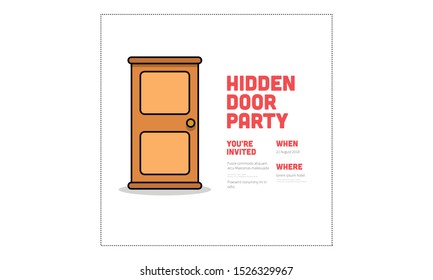 Secret Door Hidden Party Invitation Design