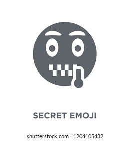 Secret emoji icon. Secret emoji design concept from Emoji collection. Simple element vector illustration on white background.