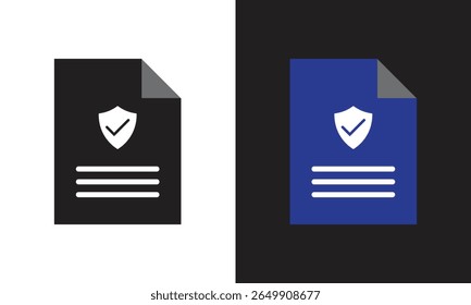 Secret file with shield logo icon. Great logo icon for, office, industry, social media, entertainment and web.