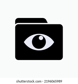 Secret Folder Icon. Eyes Only Symbol - Vector.