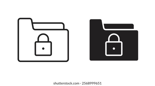 Secret folder icon set vector graphics designs