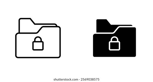 Secret folder icons vector graphic pack