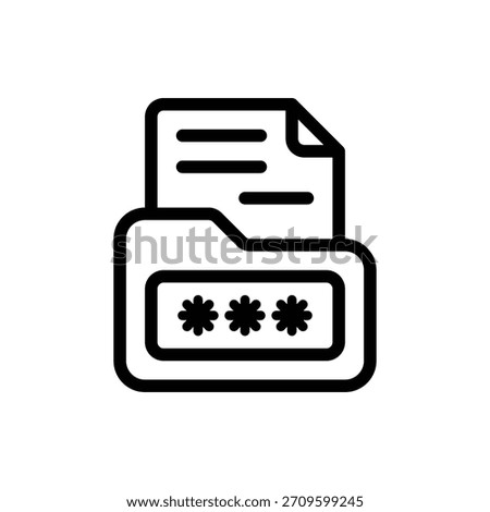 Secret Folder Outline Icon. Secret Folder Icon