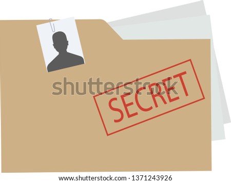 secret folder with papers and photo
