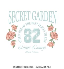 secret garden lovers lounge voted “one of the best places to kiss”, Graphic design print t-shirts, vector, posters, cards