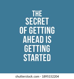 Secret Getting Ahead Getting Started Stock Vector (Royalty Free ...